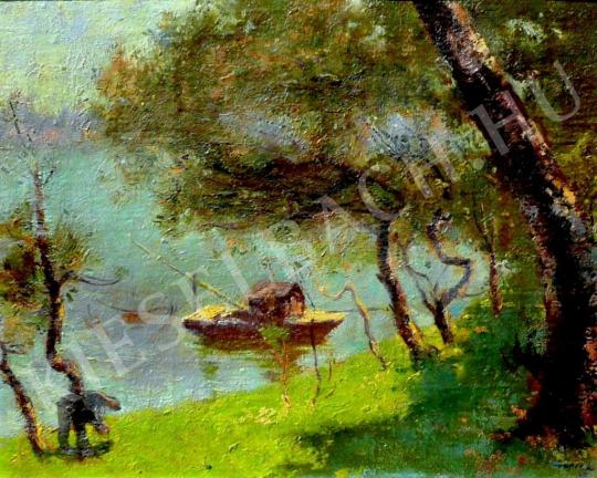 Csupor, László - Danube fisherman painting