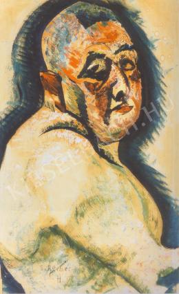  Scheiber, Hugó - Clothesless Self-Portrait (c. 1922)