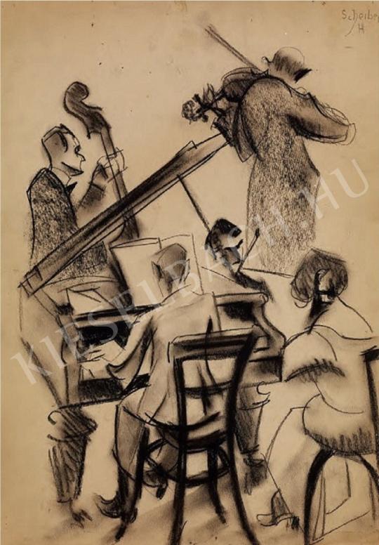  Scheiber, Hugó - Company Playing Music painting