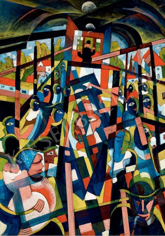  Scheiber, Hugó - On the Tram painting