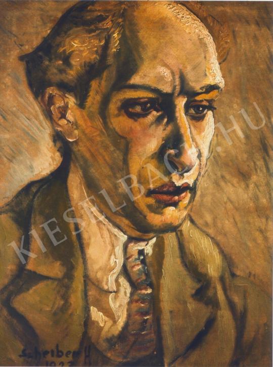  Scheiber, Hugó - Portrait of András Komor painting