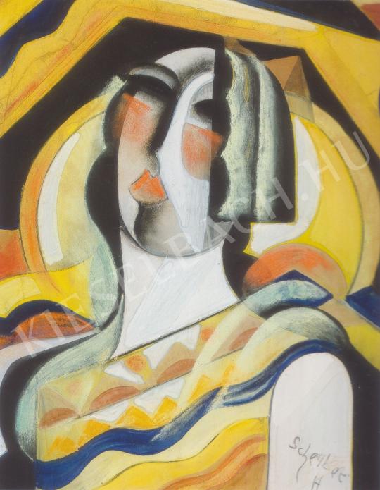  Scheiber Hugó - Női fej festménye