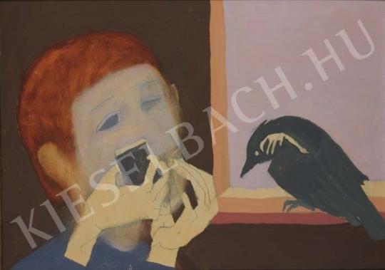 Kondor, Béla - Man with Jackdaw painting