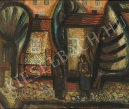  Bene, Géza - House with Trees and Peoples (1950s)