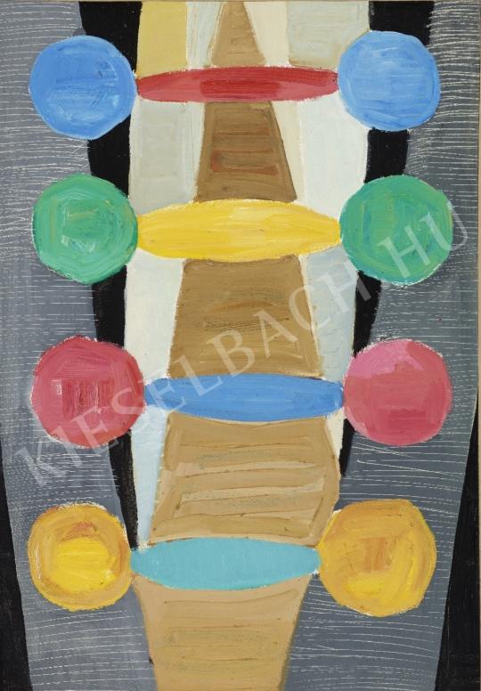 Martinszky, János - Composition 6. (Colour Barbells) painting