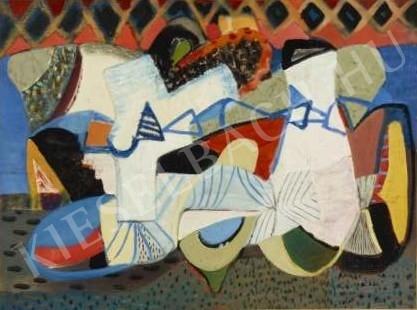 Martinszky, János - Composition 7. (With Patterns-Line) painting