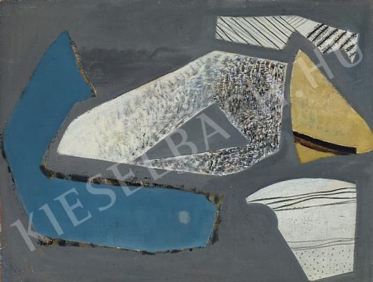 Martinszky, János - Composition 12. (With Curved Blue Form) painting