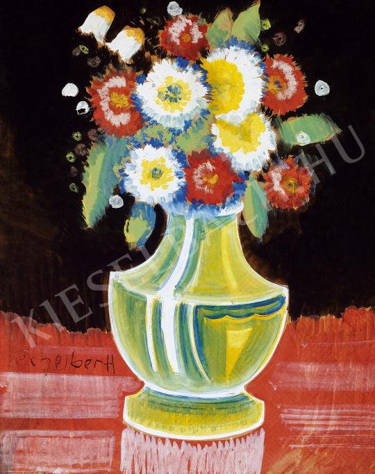  Scheiber, Hugó - Still life with flower painting