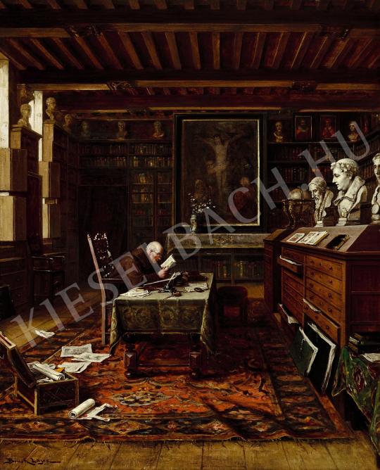 Bruck, Lajos - In the Library of Anvers painting