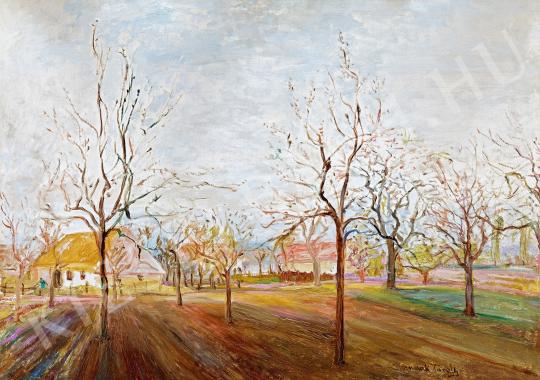  Kernstok, Károly - Early spring in the garden painting