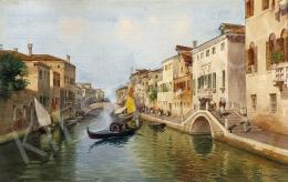 Signed E. Benvenuti, about 1900 - Gondola in Venice 