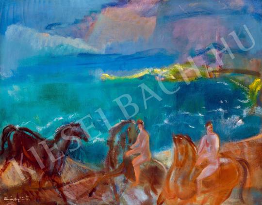  Márffy Ödön - Lovasok a vízparton (Lovasok a tengerparton) festménye