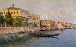 E. Benvenuti jelzéssel, 1900 körül - Gondola pirosnapernyős utasokkal 