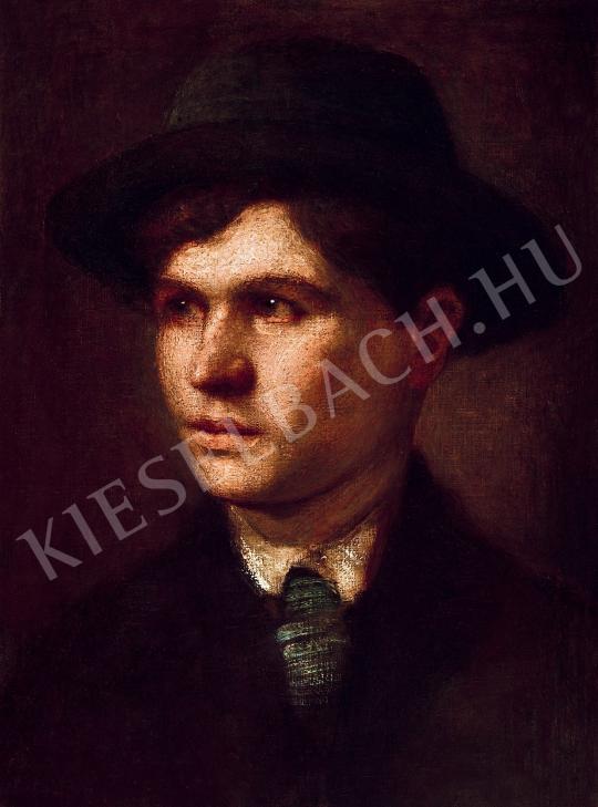 Székely, Bertalan - Boy in a hat painting
