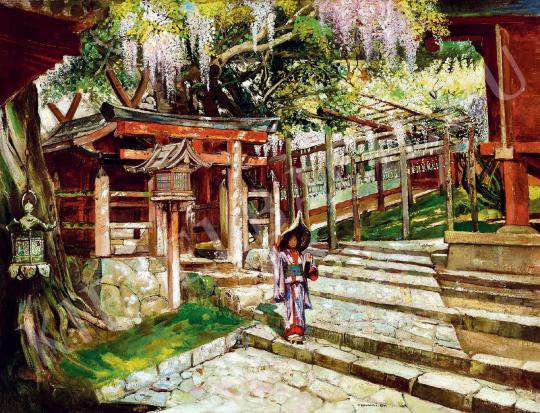  Tornai Gyula - Kiotói kert festménye