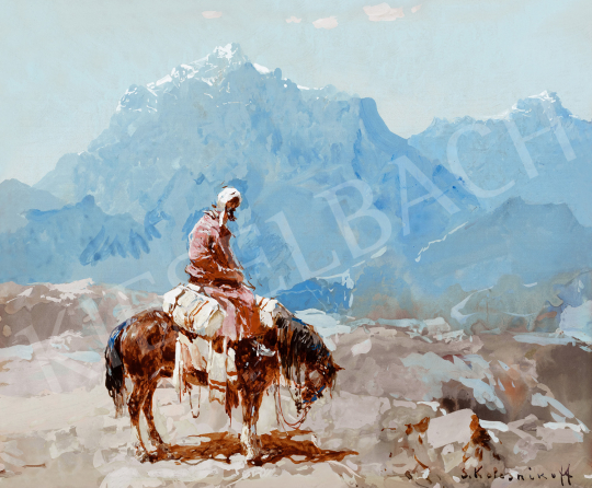  Kolesnikoff, Stefan Fedorovic - Beduin lovas hegyvidékes tájban | 50. őszi aukció aukció / 19 tétel