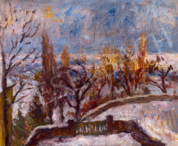 Vass, Elemér - Winter landscape (Mansions garden) 