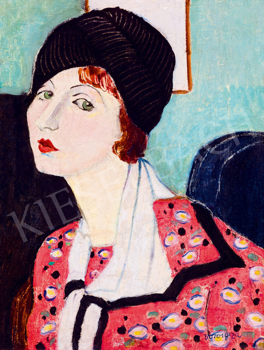  Vörös, Géza - Portrait of my wife | The 50th auction of the Kieselbach Gallery. auction / 86 Lot