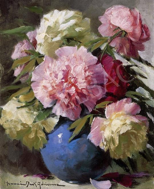  Henczné Deák, Adrienne - Still life with peonies | 8th Auction auction / 300 Lot