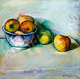  Czigány, Dezső - Still life with apple 