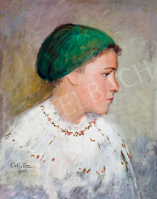  Glatz, Oszkár - Blue-eyed girl | The 50th auction of the Kieselbach Gallery. auction / 109 Lot