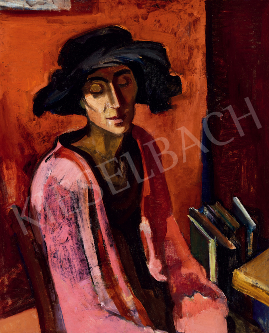 Gráber, Margit - Self portrait in a hat | The 50th auction of the Kieselbach Gallery. auction / 130 Lot