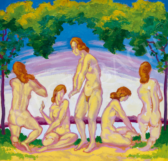 Unknown painter - Nudes in nature (Primavera) | The 50th auction of the Kieselbach Gallery. auction / 140 Lot