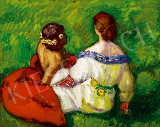  Iványi Grünwald, Béla - Girls on the field | The 50th auction of the Kieselbach Gallery. auction / 174 Lot