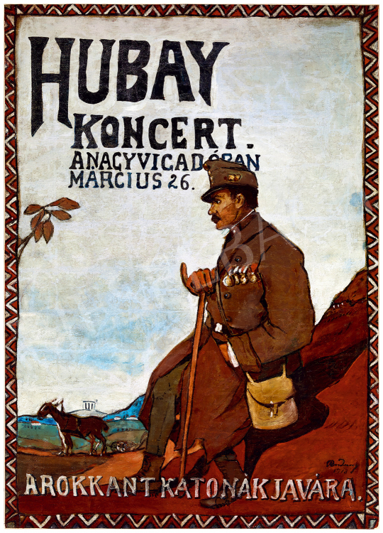  Rudnay Gyula - Hubay Jenő koncertjének plakátterve | 50. őszi aukció aukció / 181 tétel