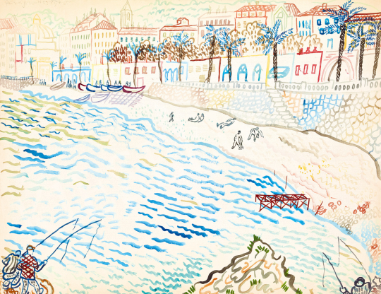  Peterdi Gábor - Dél-francia tengerpart (Côte d'Azur) | 50. őszi aukció aukció / 198 tétel