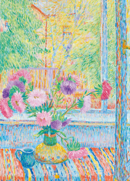  Czimra, Gyula - Still life in the window (Aster) 