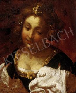 Ismeretlen olasz festő, 18. század - Hölgy fejdísszel 