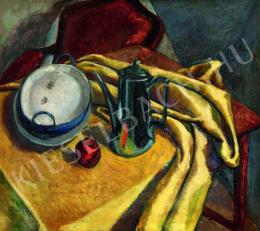 Tihanyi, Lajos, - Still-life with yellow cloth (1909)