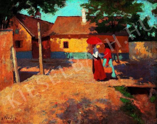 Fényes, Adolf - Small Town forenoon painting
