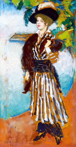  Csók, István - Young Lady with Hat 