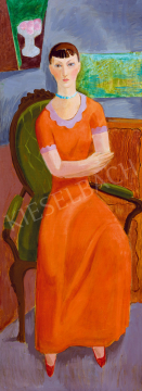  Fenyő, György - Woman in Red Dress (Flora) | 51st Winter Sale auction / 74 Lot