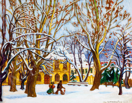 Boromisza, Tibor - Snowing in Nagybánya | 51st Winter Sale auction / 86 Lot
