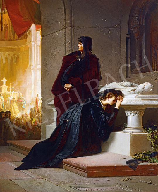 Liezen-Mayer, Sándor - Queen Mary and Elisabeth at the tomb of Louis the Great | 51st Winter Sale auction / 110 Lot