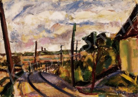  Márffy, Ödön - Landscape with Orange - Coloured Sky | 24th Auction auction / 16 Lot