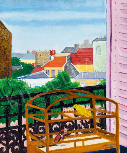  Vörös, Géza - Studio Window with Canary in Paris | 51st Winter Sale auction / 156 Lot
