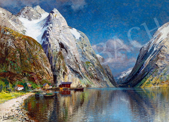 Karl Kaufmann with signature Holmstedt - Sunlit Snowy Landscape | 51st Winter Sale auction / 205 Lot