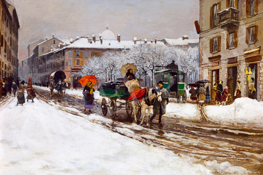  Bianchi, Mose - Winter Street Scene | 51st Winter Sale auction / 214 Lot