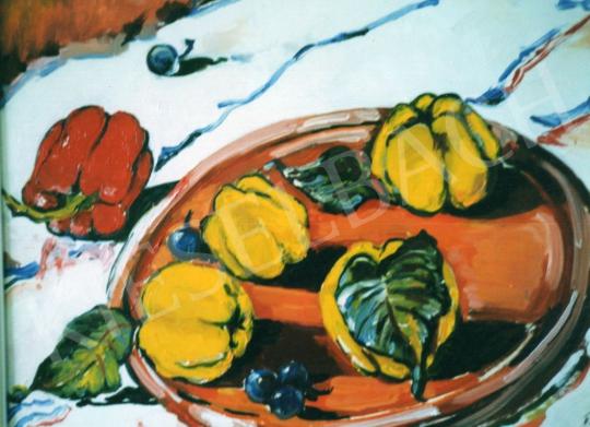 Székely, Olga, L. - Still life with quinces and paprika painting
