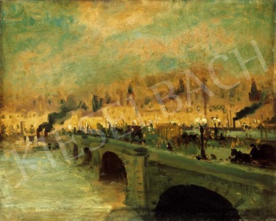  Berkes, Antal - The Banks of the Seine in Paris by Lamplight | 24th Auction auction / 30 Lot