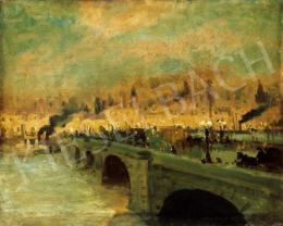  Berkes, Antal - The Banks of the Seine in Paris by Lamplight 