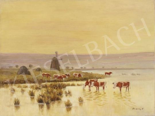 For sale Olgyay, Ferenc - Landscape with a Windmill 's painting