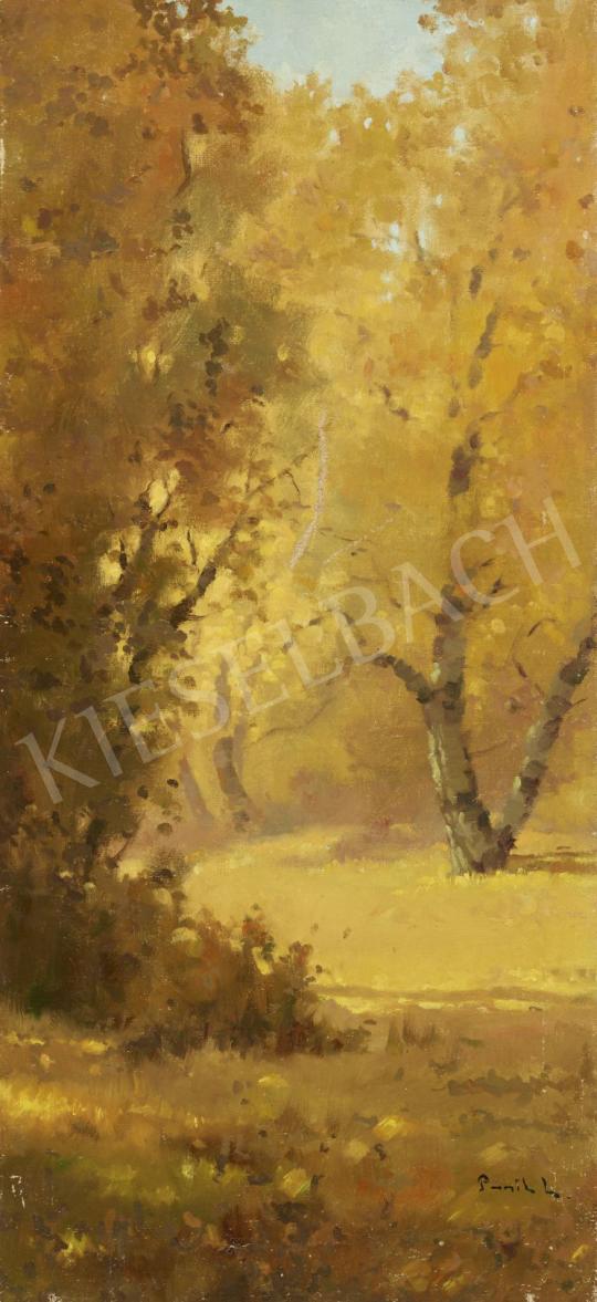 Ismeretlen festő - Őszi fények az erdőben, 1930 k. festménye