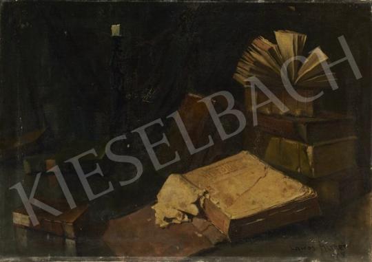 For sale Lakos, Alfréd - Still Life with Books 's painting