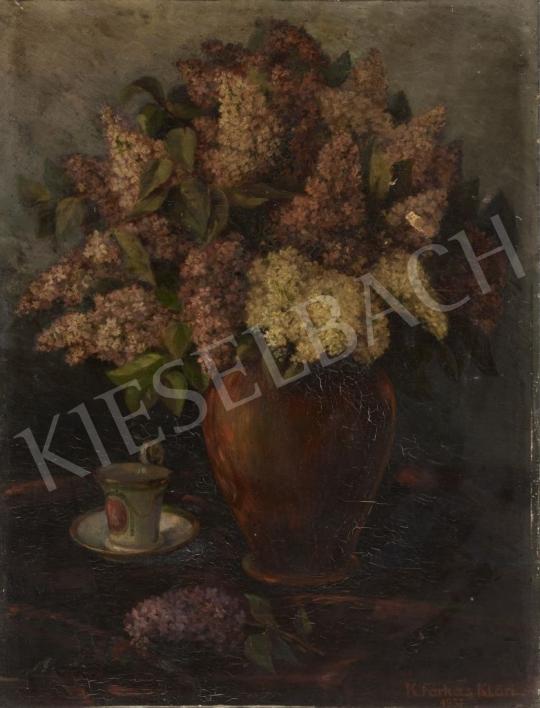 For sale Farkas, Klára (Boldogfai) - Still Life with Lilac 's painting