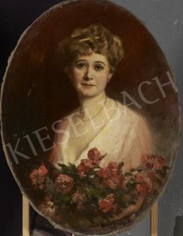  Lengyel-Reinfuss, Ede - Lady with Roses (1918)